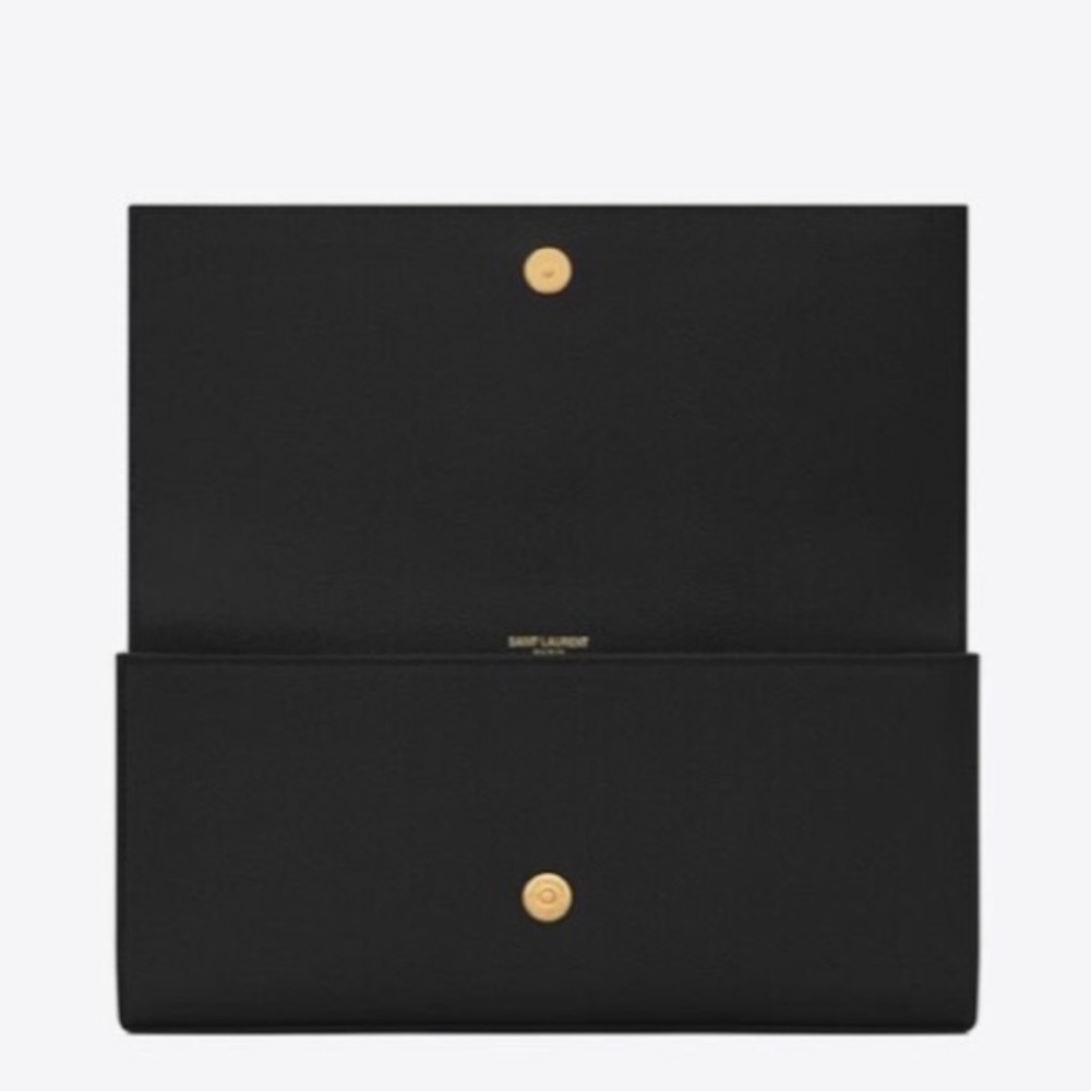 Like New! YSL Saint Laurent Monogram Kate Clutch Cavier Leather MSRP $1,595 - Picture 10 of 16
